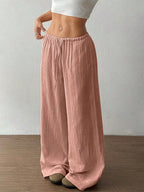Drawstring Wide-Leg Casual Pants | Trousers Wide Leg Pants from PHUNKYN