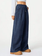 Wide Leg Drawstring Pants | Trousers Wide Leg Pants from PHUNKYN