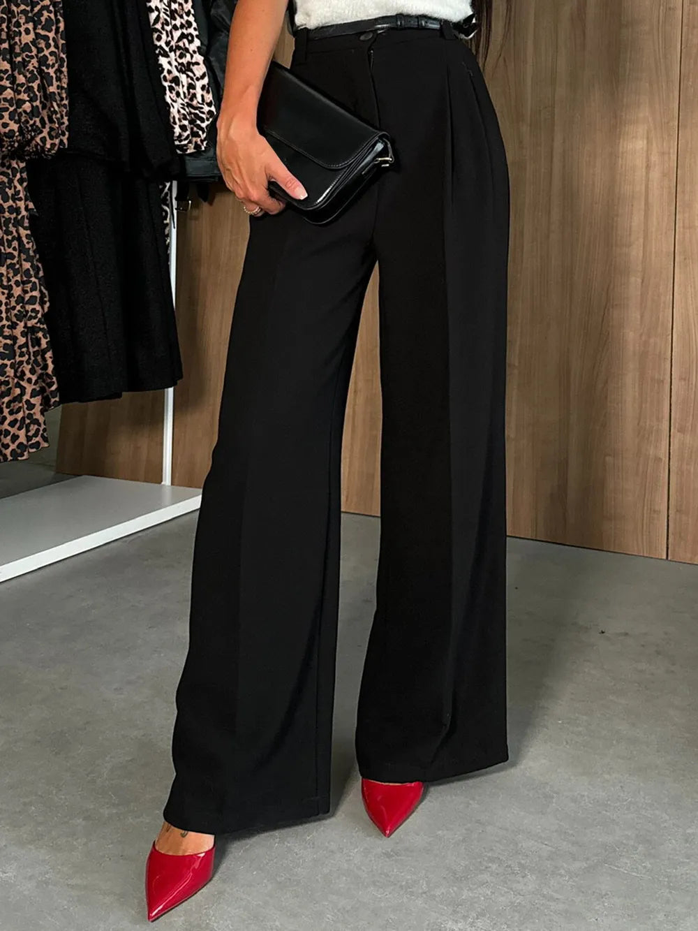 High Waist Wide Leg Pants | Trousers Wide Leg Pants from PHUNKYN