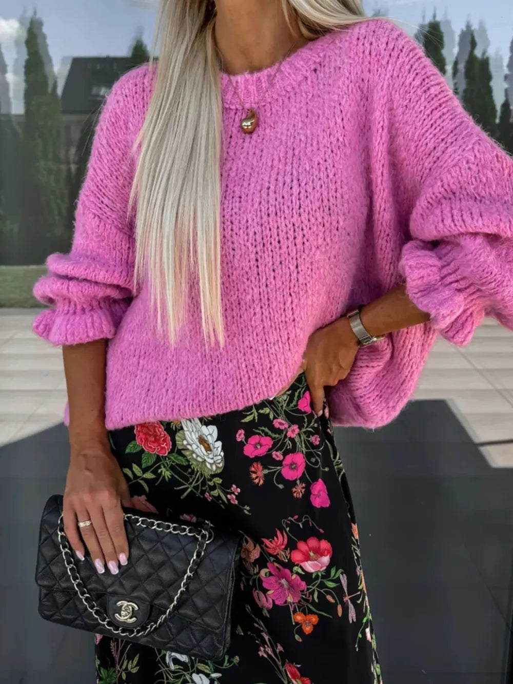 Round Neck Long Sleeve Sweater | Sweaters Sweater from PHUNKYN