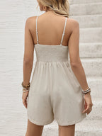 Smocked Back Spaghetti Strap Romper | One-Pieces Romper from PHUNKYN
