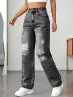 Distressed High Waisted Jeans | Jeans Jeans from PHUNKYN
