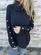 Full Size Turtleneck Long Sleeve Sweater Plus Size | Sweaters Sweater from PHUNKYN