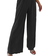 Elastic Waist Wide Leg Pants | Trousers Wide Leg Pants from PHUNKYN