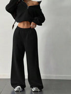 Half-Zip Long Sleeve Sweatshirt and Pants Set | Outfit Sets Top and Pants Set from PHUNKYN