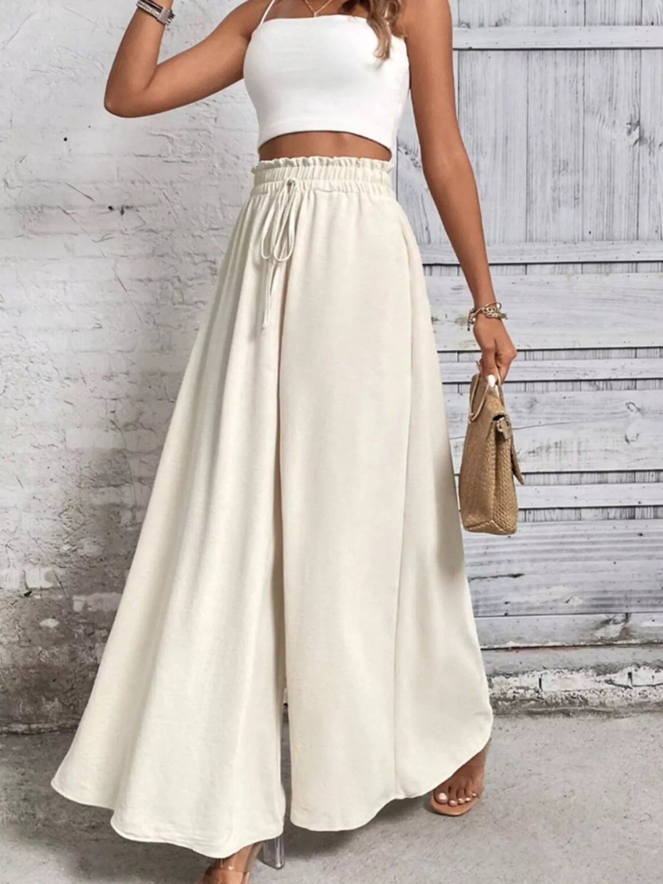 Frill Wide Leg Pants | Trousers Wide Leg Pants from PHUNKYN