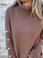 Full Size Turtleneck Long Sleeve Sweater Plus Size | Sweaters Sweater from PHUNKYN