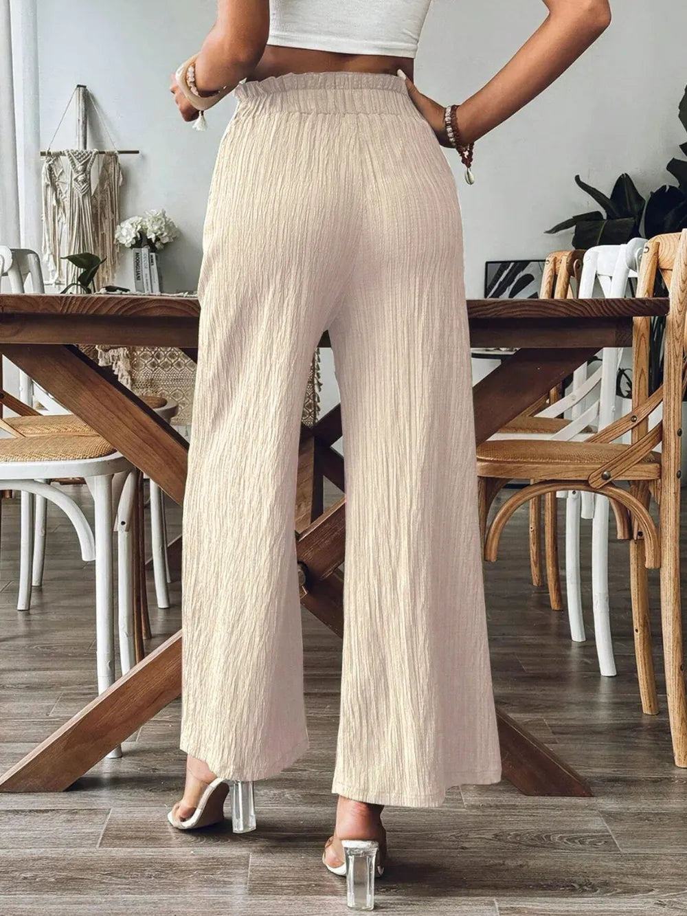 High Waist Wide Leg Pants | Trousers Wide Leg Pants from PHUNKYN