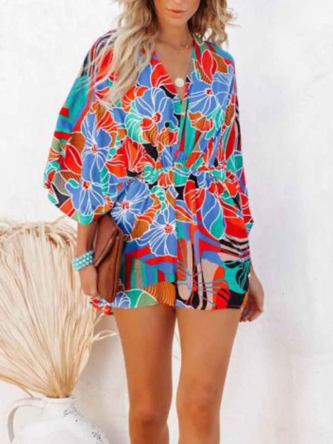 Oversized Tied Back Printed Romper | One-Pieces Romper from PHUNKYN