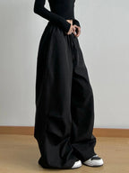 Wide Leg Pants with Drawstring Waist | Trousers Wide Leg Pants from PHUNKYN