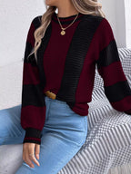 Color Block Round Neck Sweater | Sweaters Sweater from PHUNKYN
