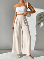 Wide Leg High Waist Pants | Trousers Women's Trousers from PHUNKYN