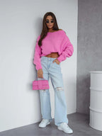 Boat Neck Drop Shoulder Sweater | Sweaters Sweater from PHUNKYN