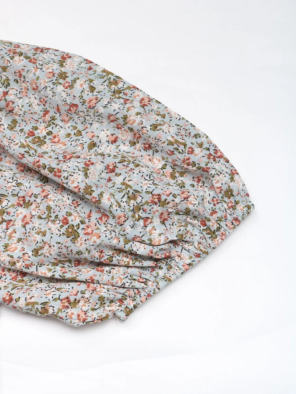 Ditsy Floral Smocked Square Neck Puff Sleeve Jumpsuit | One-Pieces Jumpsuit from PHUNKYN