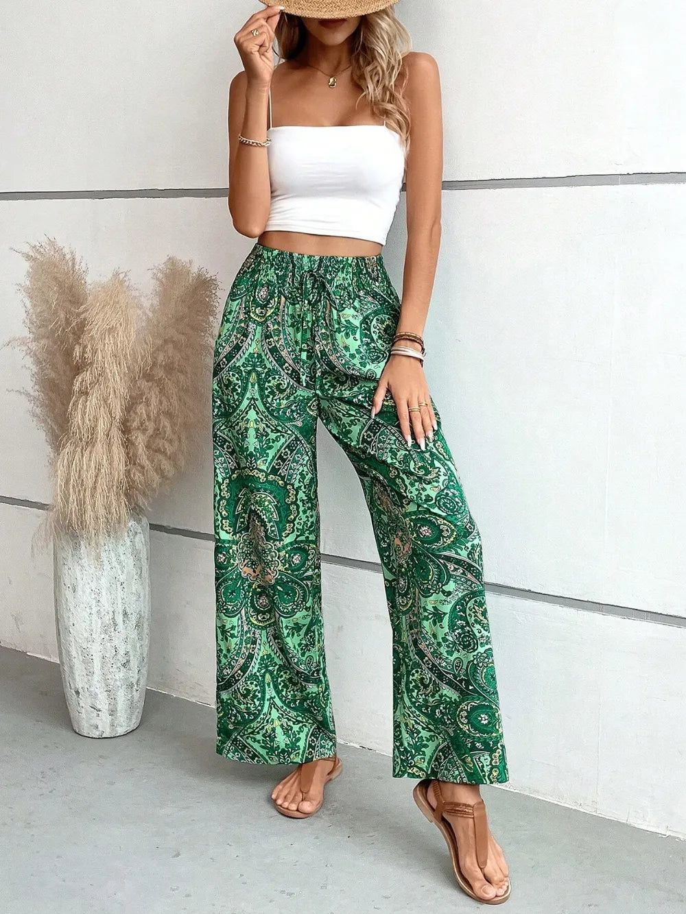 Printed Wide Leg Pants | Trousers Trousers from PHUNKYN