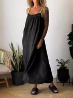 Ruched Cami Maxi Dress with Pockets | Dresses Maxi Dress from PHUNKYN