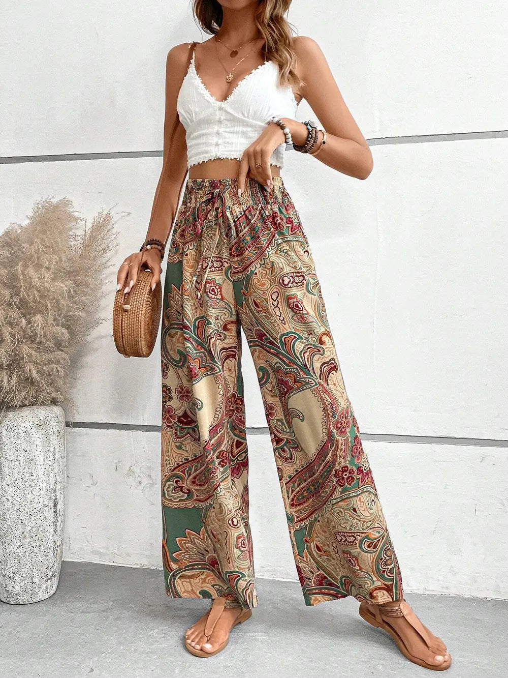 Printed Wide Leg Pants | Trousers Trousers from PHUNKYN