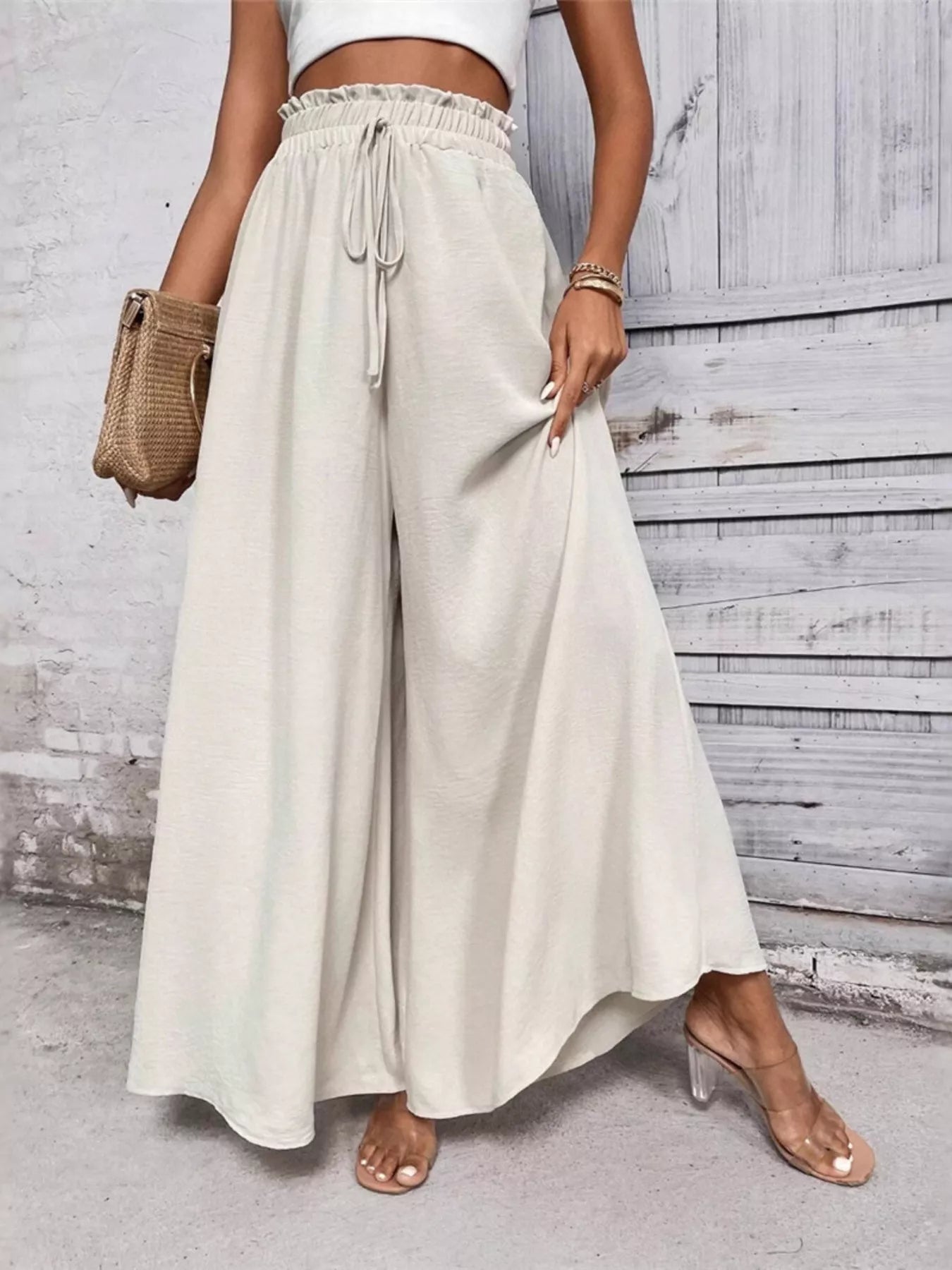 Frill Wide Leg Pants | Trousers Wide Leg Pants from PHUNKYN