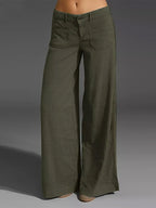 Wide Leg Pants with Pockets | Trousers Pants from PHUNKYN