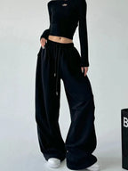 Oversized Wide Leg Drawstring Pants | Trousers Oversized Wide Leg Pants from PHUNKYN