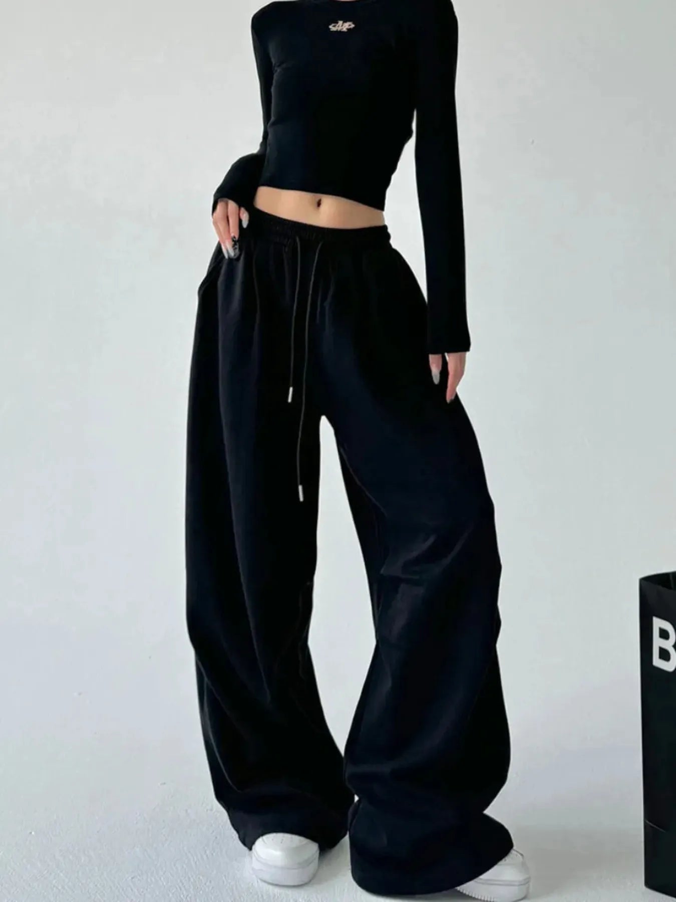 Oversized Wide Leg Drawstring Pants | Trousers Oversized Wide Leg Pants from PHUNKYN