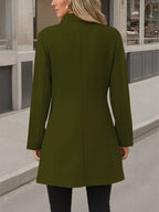 Button Up Long Sleeve Coat | Overcoats Coat from PHUNKYN