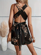 Crisscross Back Printed Romper | One-Pieces Romper from PHUNKYN