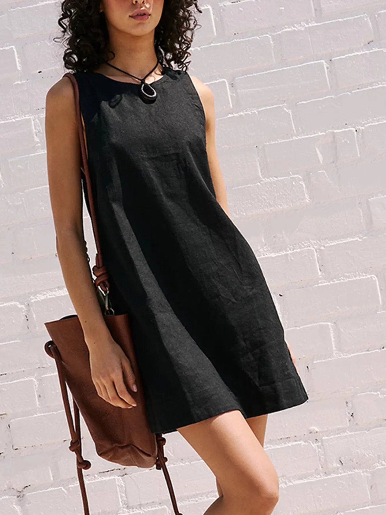 Backless Sleeveless Denim Mini Dress | Dresses Mini Dress from PHUNKYN