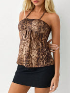 Leopard Halter Neck Cami | Cami Top from PHUNKYN