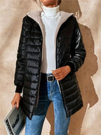 Quilted Zip Up Puffer Coat with Hood | Puffer Jackets Puffer Coat from PHUNKYN