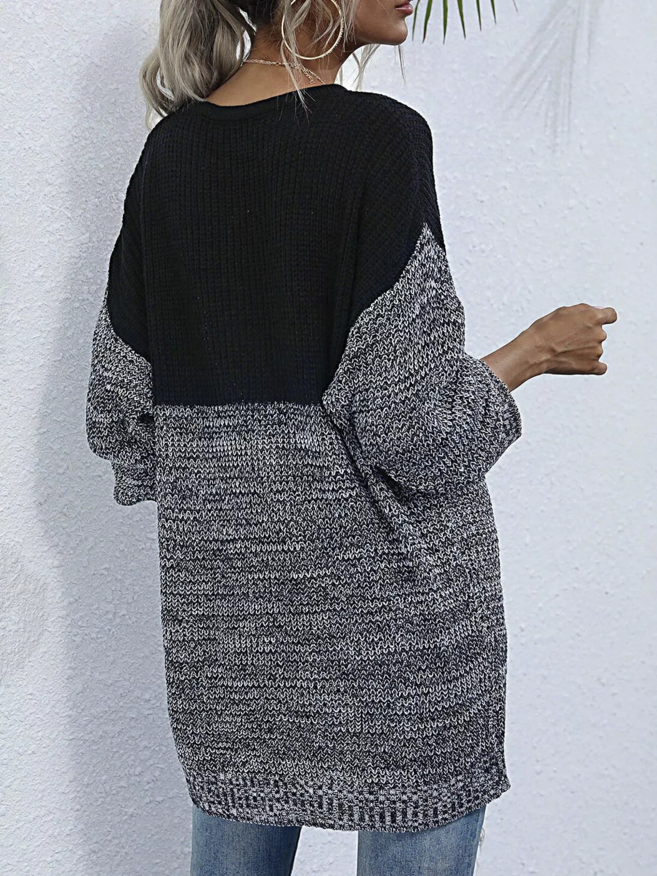 Color Block Long Sleeve Oversized Sweater | Sweaters Oversized Sweater from PHUNKYN