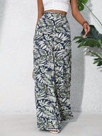 Printed High Waist Wide Leg Pants | Trousers Wide Leg Pants from PHUNKYN