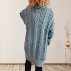 Cable-Knit Open Front Dropped Shoulder Cardigan | Cardigans Cardigan from PHUNKYN