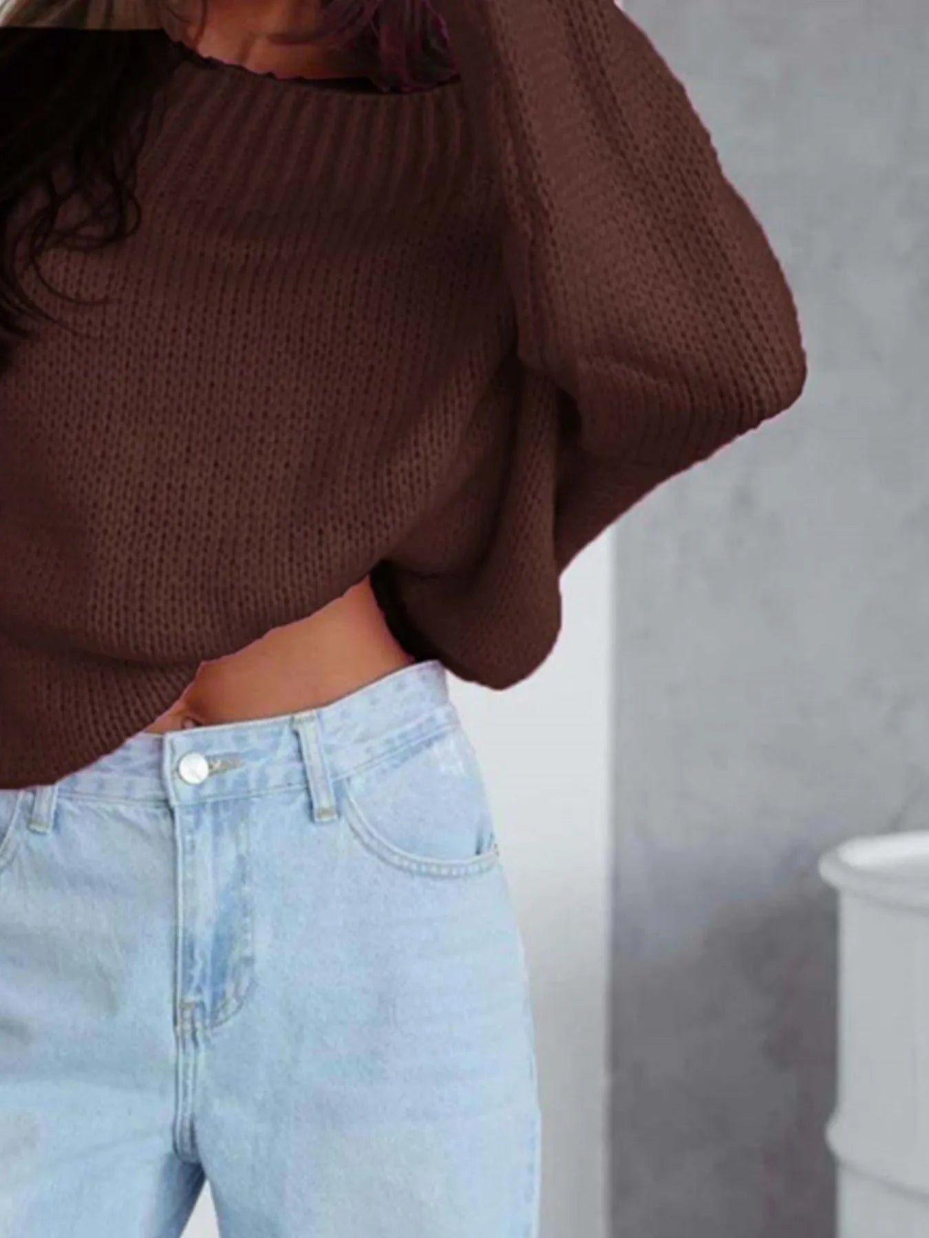 Boat Neck Drop Shoulder Sweater | Sweaters Sweater from PHUNKYN