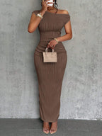 Asymmetrical One Shoulder Bodycon Maxi Dress | Dresses Maxi Dress from PHUNKYN