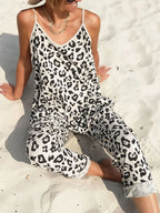 Leopard Sleeveless Jumpsuit with Pockets | One-Pieces Jumpsuit from PHUNKYN