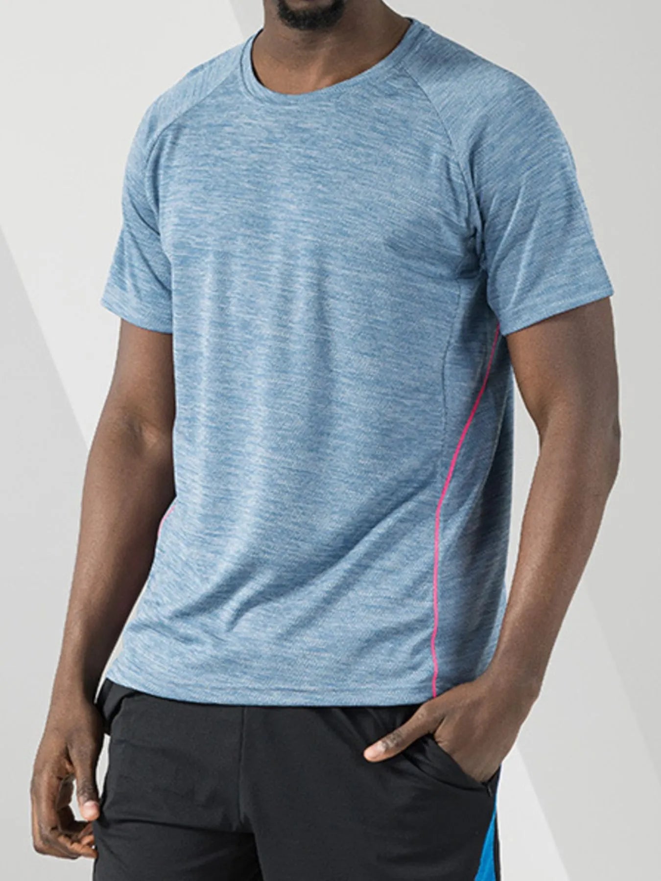 Men's Plus Size Round Neck Short Sleeve Active T-Shirt | T-Shirts T-Shirt from PHUNKYN