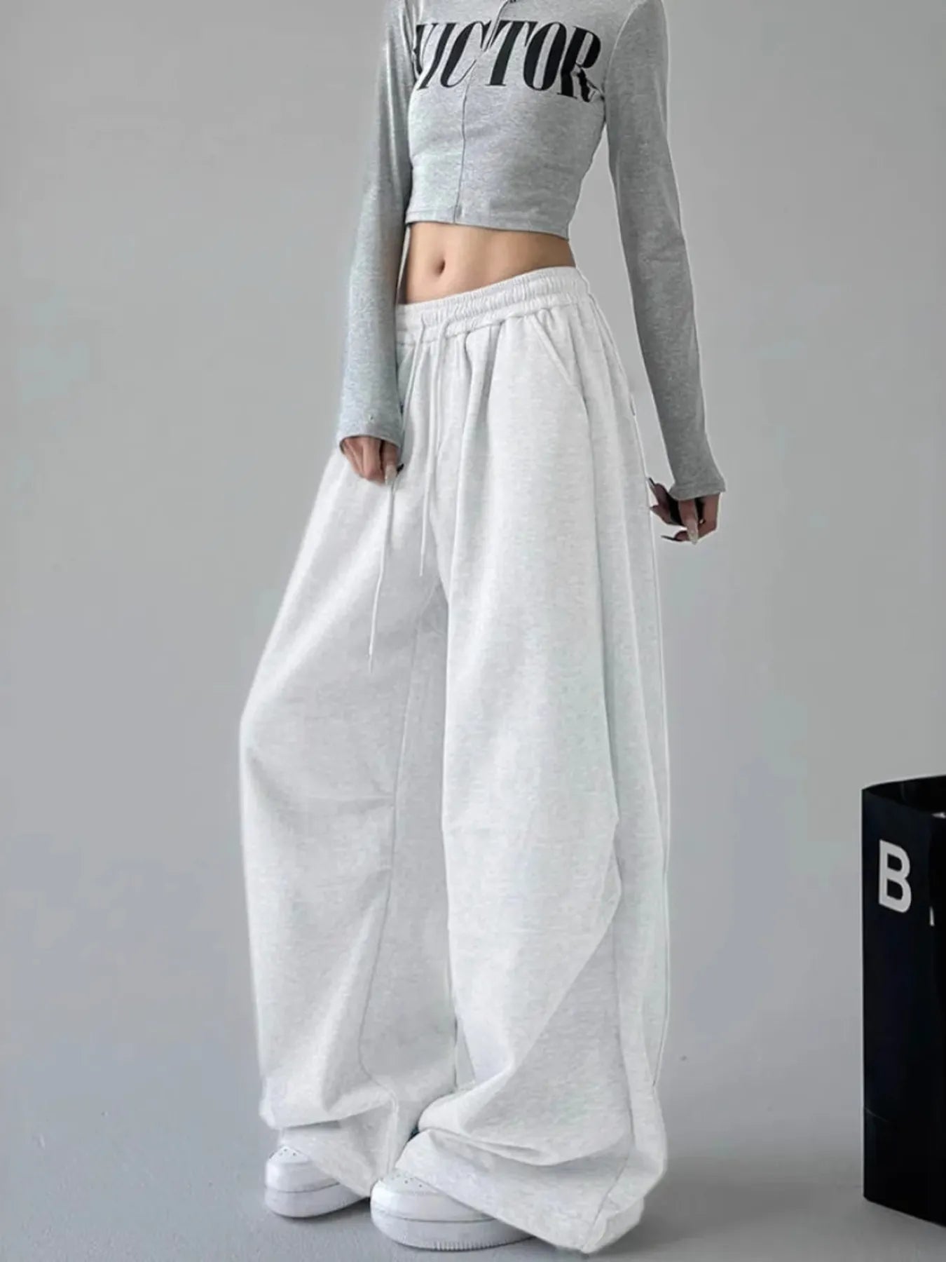 Oversized Wide Leg Drawstring Pants | Trousers Oversized Wide Leg Pants from PHUNKYN