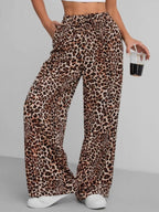 Leopard Print Wide Leg Pants | Trousers Wide Leg Pants from PHUNKYN