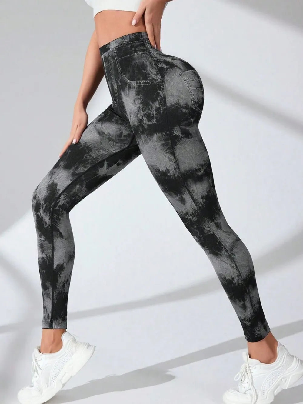 Tie-Dye High Waist Active Leggings | Leggings Leggings from PHUNKYN