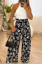 Printed High Waist Wide Leg Pants | Trousers Pants from PHUNKYN