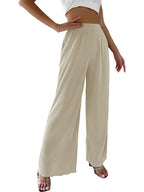 Elastic Waist Wide Leg Pants | Trousers Wide Leg Pants from PHUNKYN