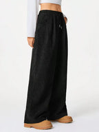 Wide Leg Corduroy Drawstring Pants | Trousers Wide Leg Pants from PHUNKYN