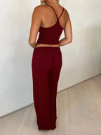 V-Neck Cami and Pants Set | Outfit Sets Top and Pants Set from PHUNKYN