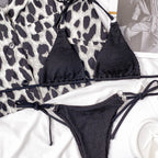 Textured Halter Neck Tie Side Bikini Set | Classic Bikinis Bikini from PHUNKYN