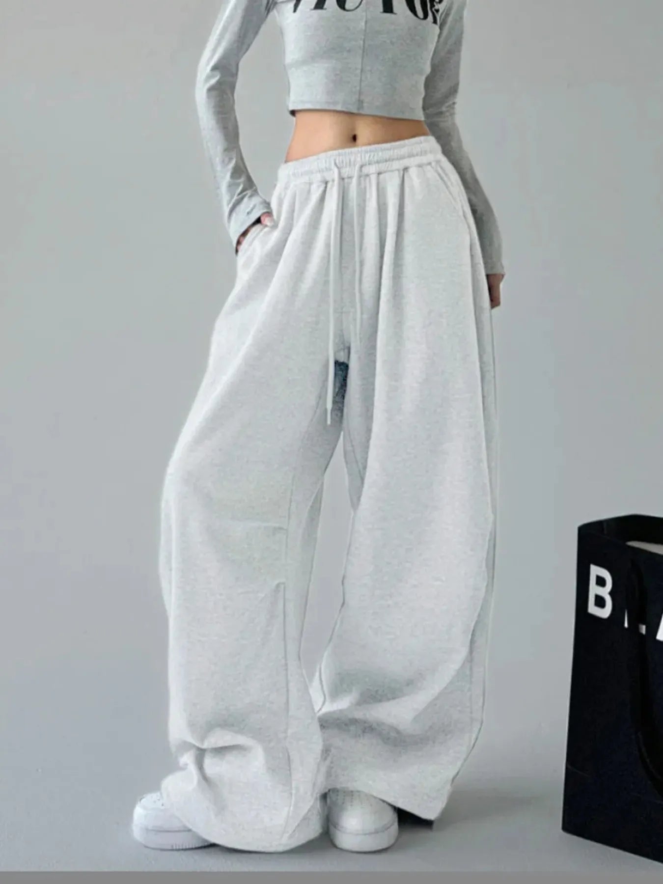 Oversized Wide Leg Drawstring Pants | Trousers Oversized Wide Leg Pants from PHUNKYN