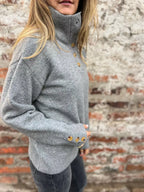 Full Size Button-Detail Turtleneck Sweater Plus Size | Sweaters Sweater from PHUNKYN
