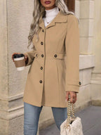 Button Up Long Sleeve Coat | Trench Coats Coat from PHUNKYN