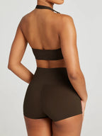 Halter Neck Cami and Shorts Active Set | Activewear Cami and Shorts from PHUNKYN