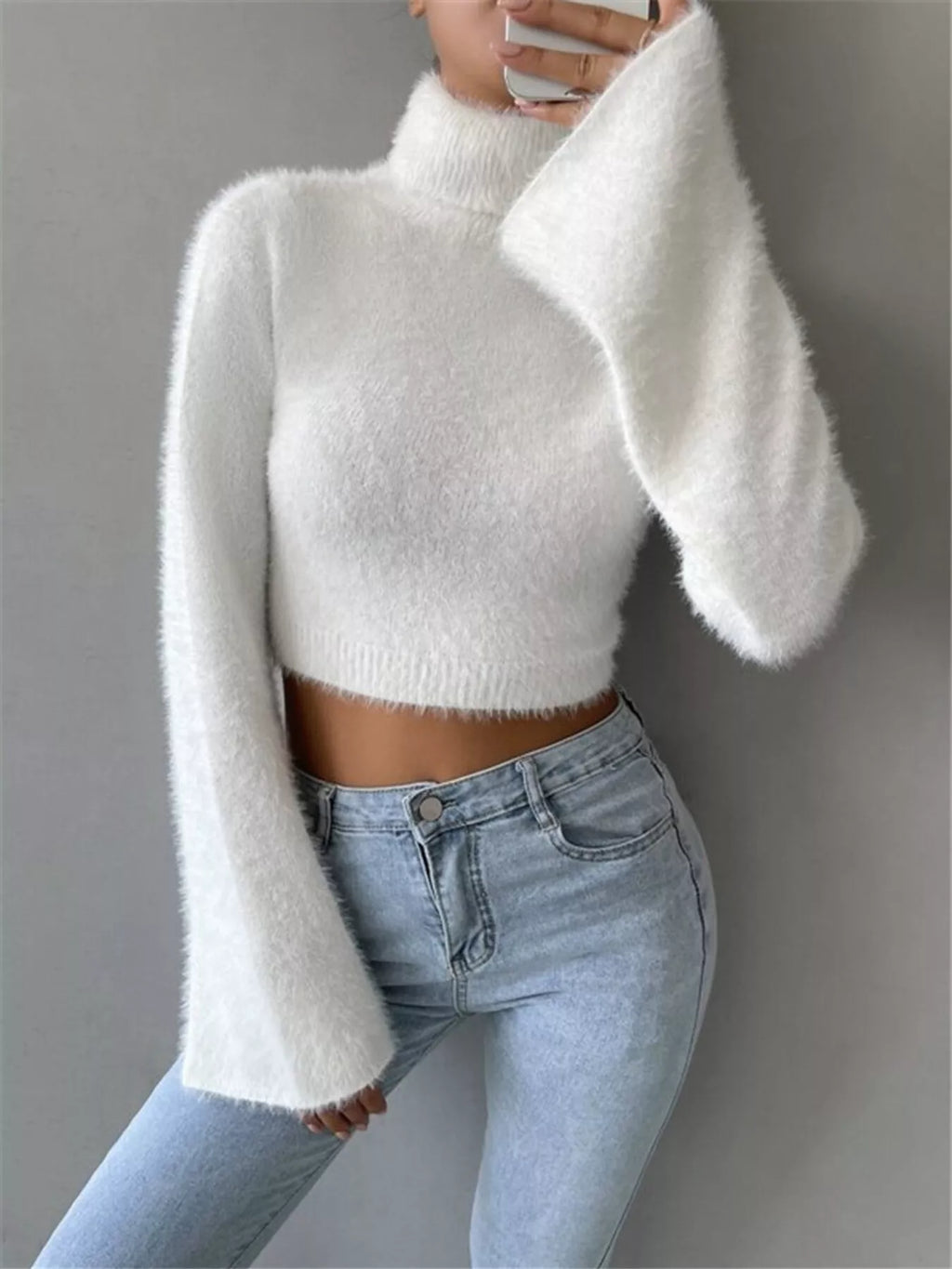 Turtleneck Flare Sleeve Sweater | Sweaters Sweater from PHUNKYN
